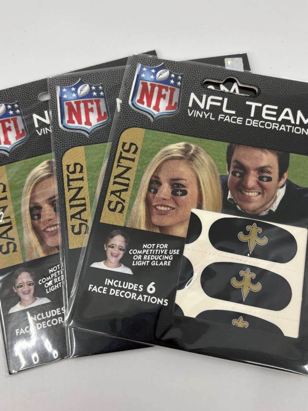 New Orleans Saints NFL Eye Black Strips (3 Packs)